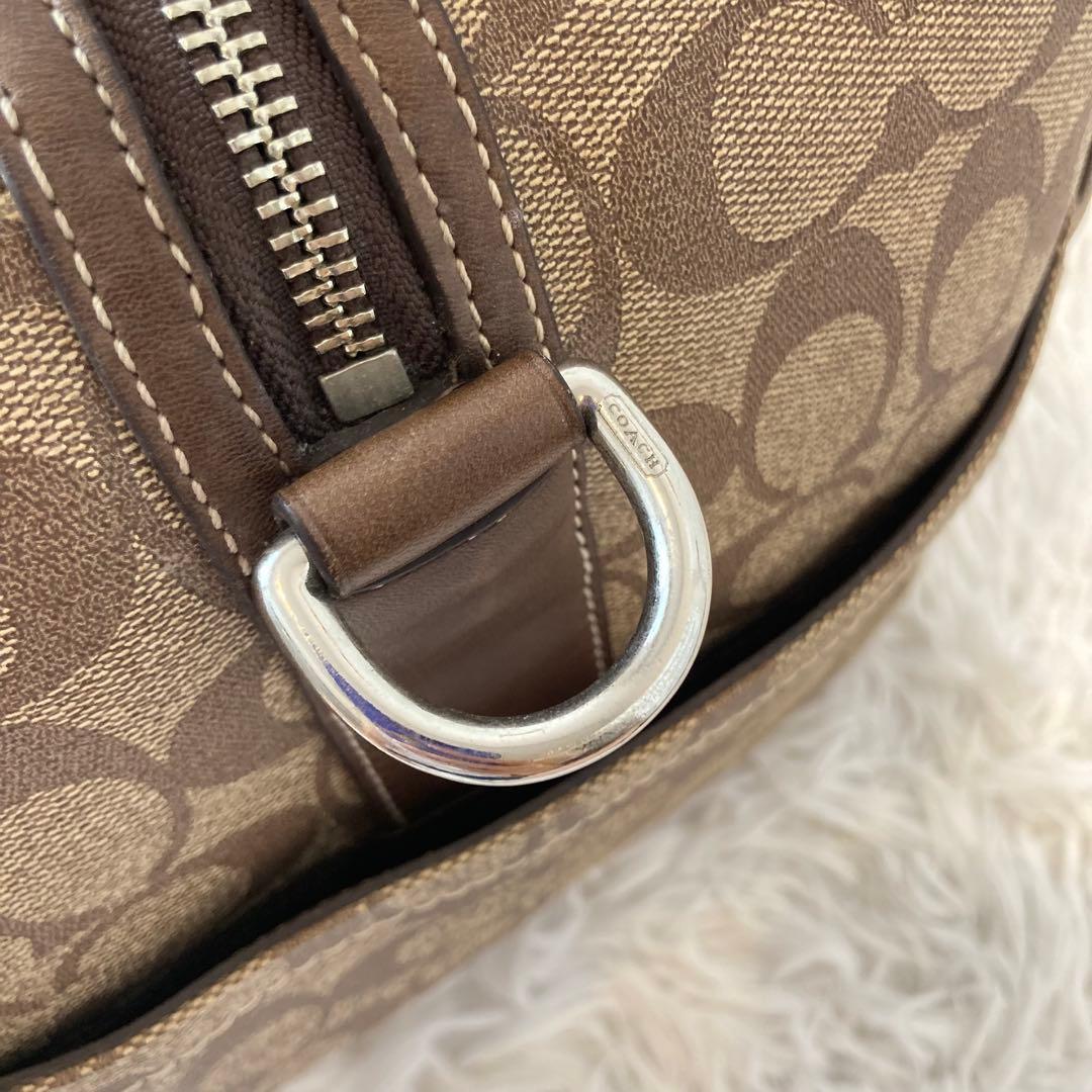 ✨極美品✨コーチ ボストンバッグ シグネチャー 2way レザー　PVC 大容量