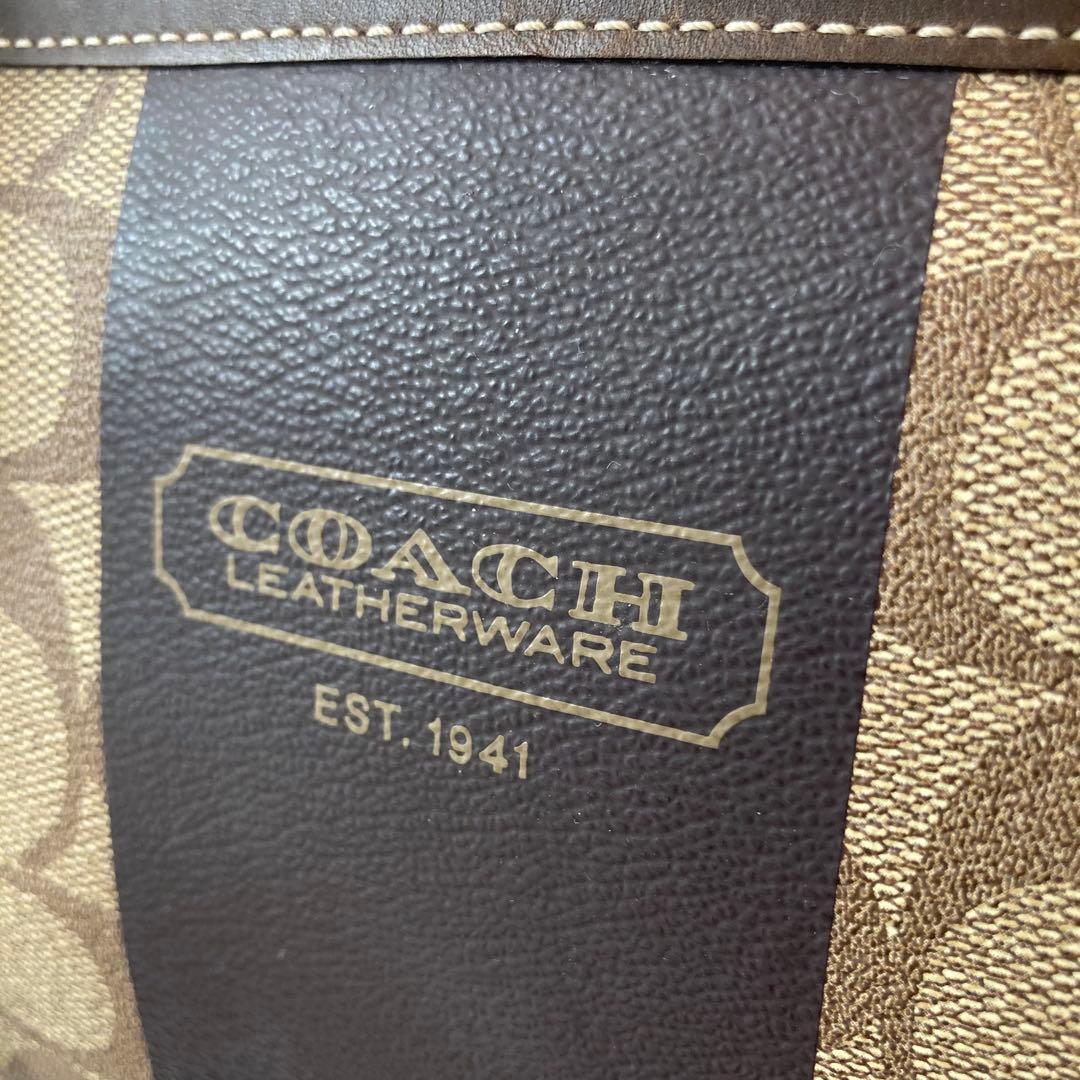 ✨極美品✨コーチ ボストンバッグ シグネチャー 2way レザー　PVC 大容量