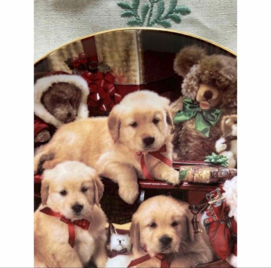 ロイヤルドルトン【Christmas Cheer】仔犬1995 Xmasプレート