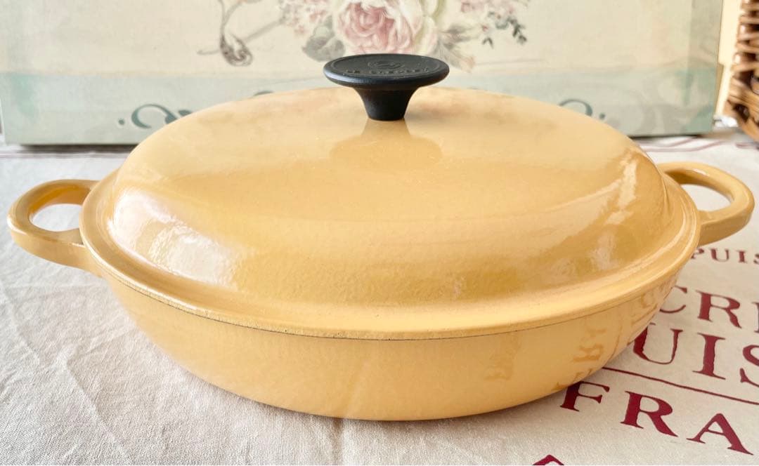 ＊＊ビュッフェ・キャセロール２６cm　ル・クルーゼ＊＊中古 サフランイエロー