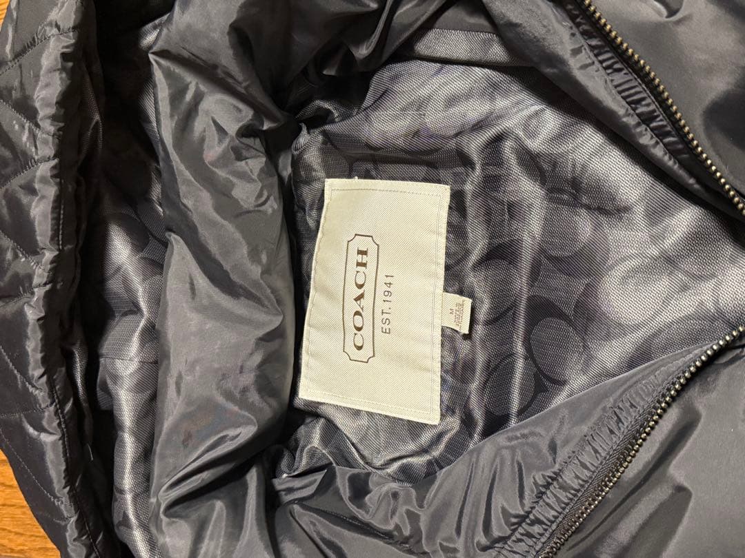 COACH フード付きダウンジャケット ネイビー