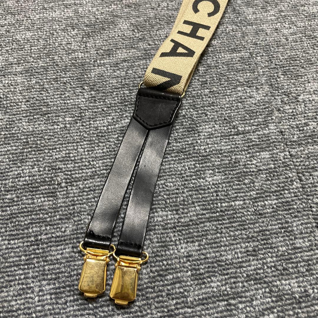 vintage CHANEL サスペンダー ベージュと黒