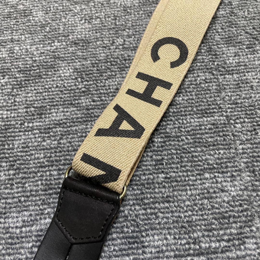 vintage CHANEL サスペンダー ベージュと黒