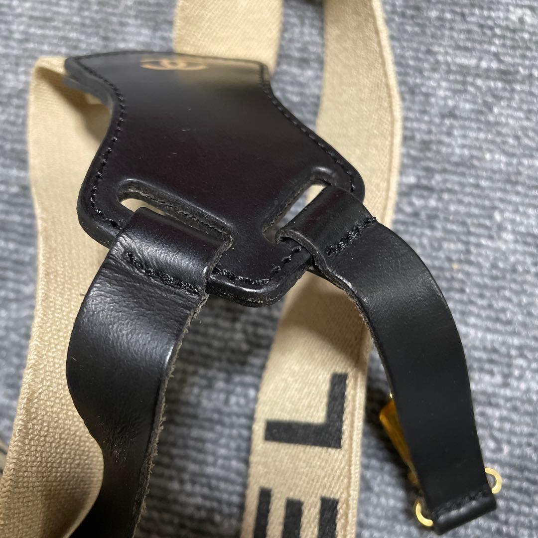 vintage CHANEL サスペンダー ベージュと黒