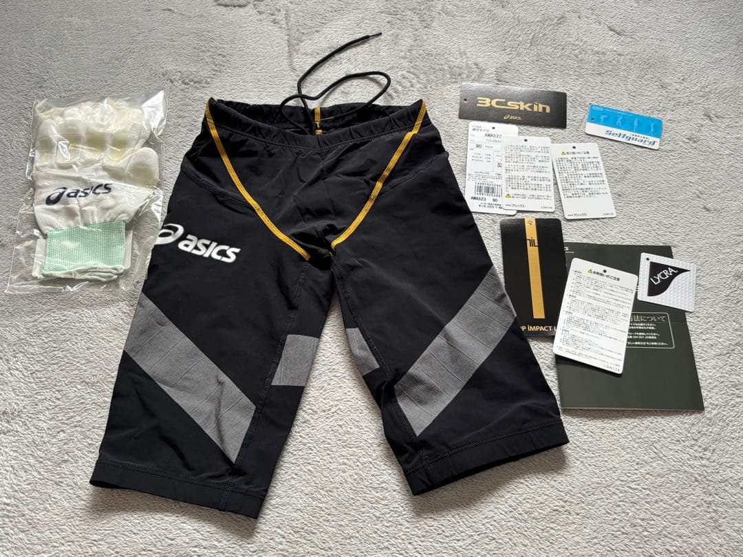 asics AMA523 水泳用パンツ SSサイズ ブラック