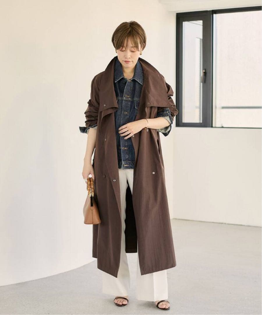 plage プラージュ R'IAM ルーズトレンチコートブラウン未使用