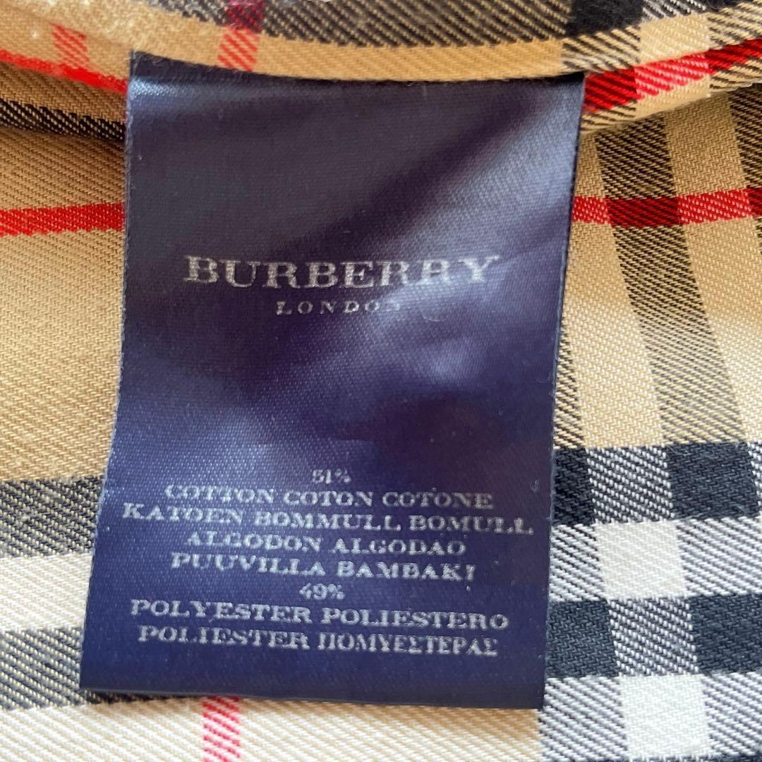 美品　英国製　バーバリー　ステンカラーコート　　ライナー付き　ノバチェック　比翼