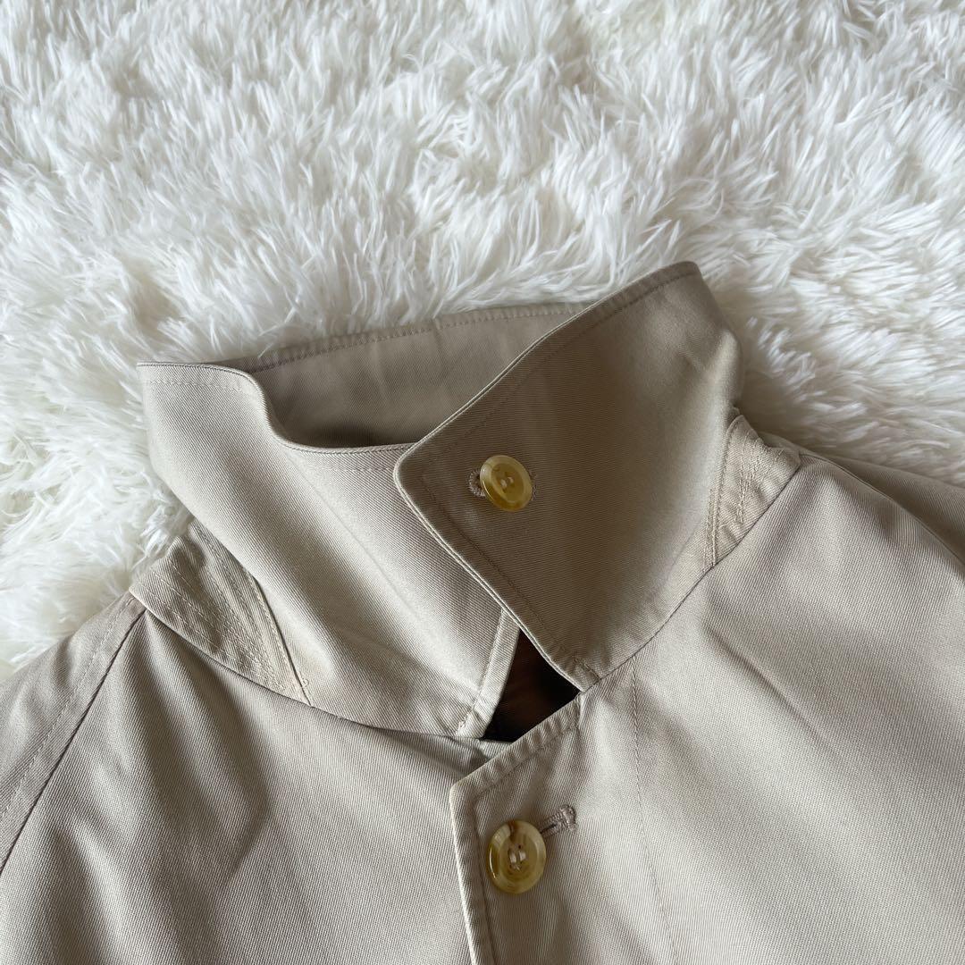 美品　英国製　バーバリー　ステンカラーコート　　ライナー付き　ノバチェック　比翼