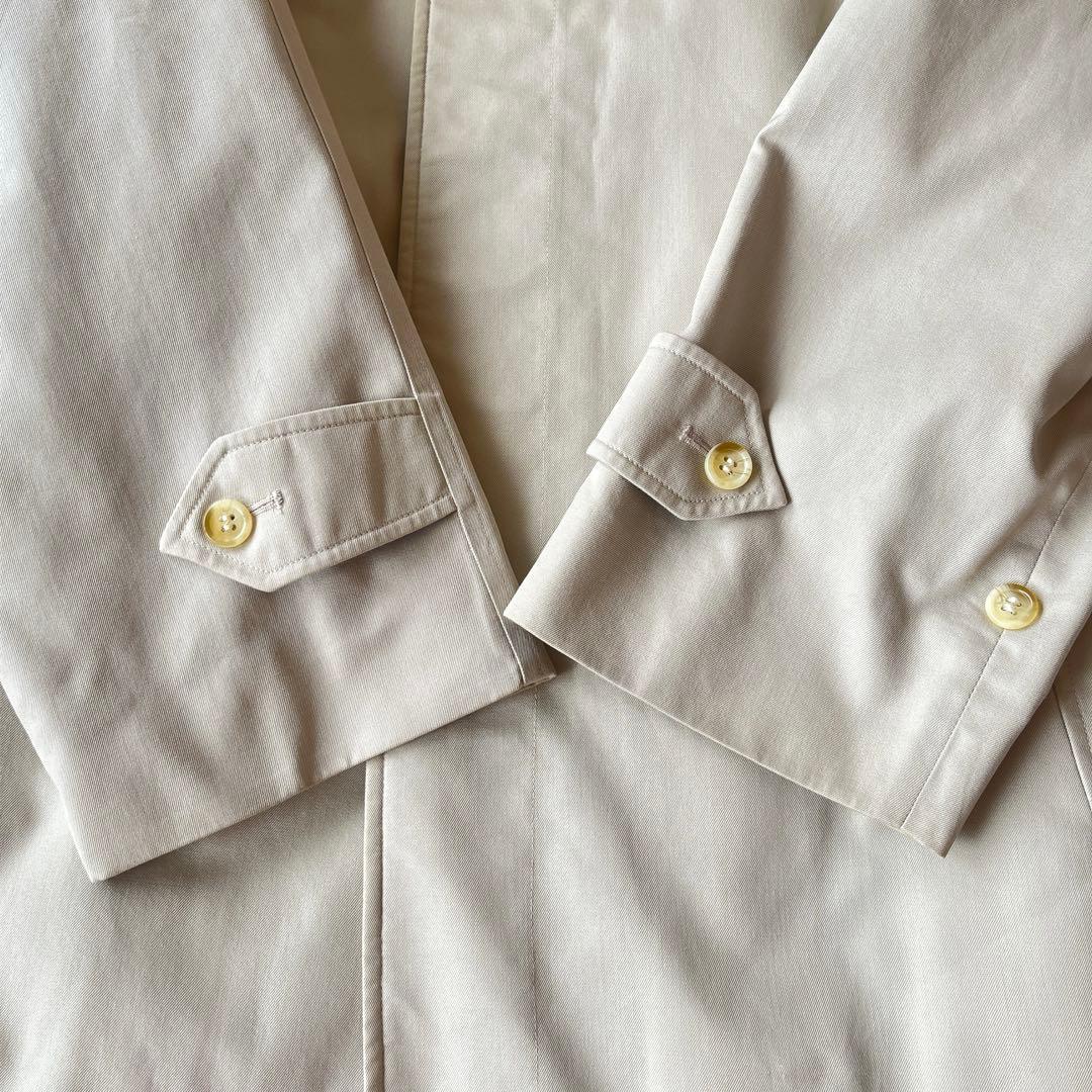 美品　英国製　バーバリー　ステンカラーコート　　ライナー付き　ノバチェック　比翼