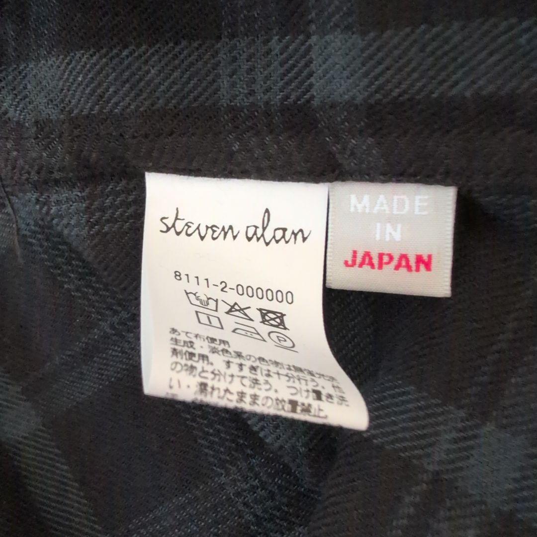 Steven Alan　ネル マドラスチェック オープンカラー シャツ BOX