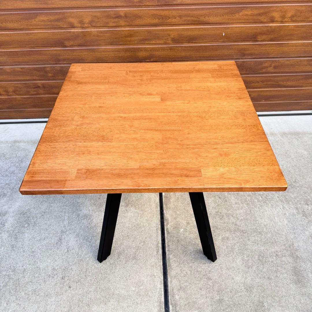 美品 kanademono THE CAFE TABLE ラバーウッド