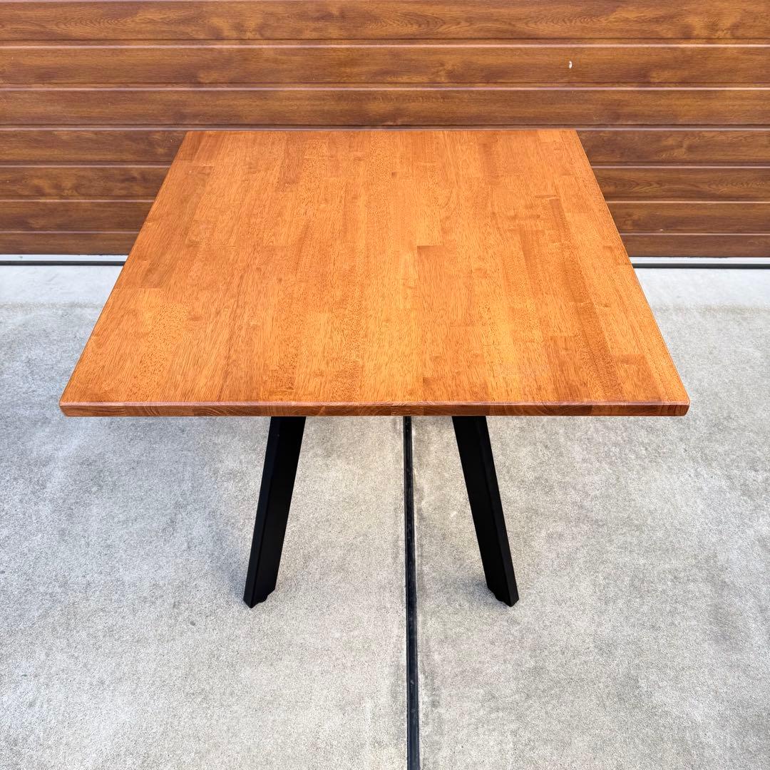 美品 kanademono THE CAFE TABLE ラバーウッド