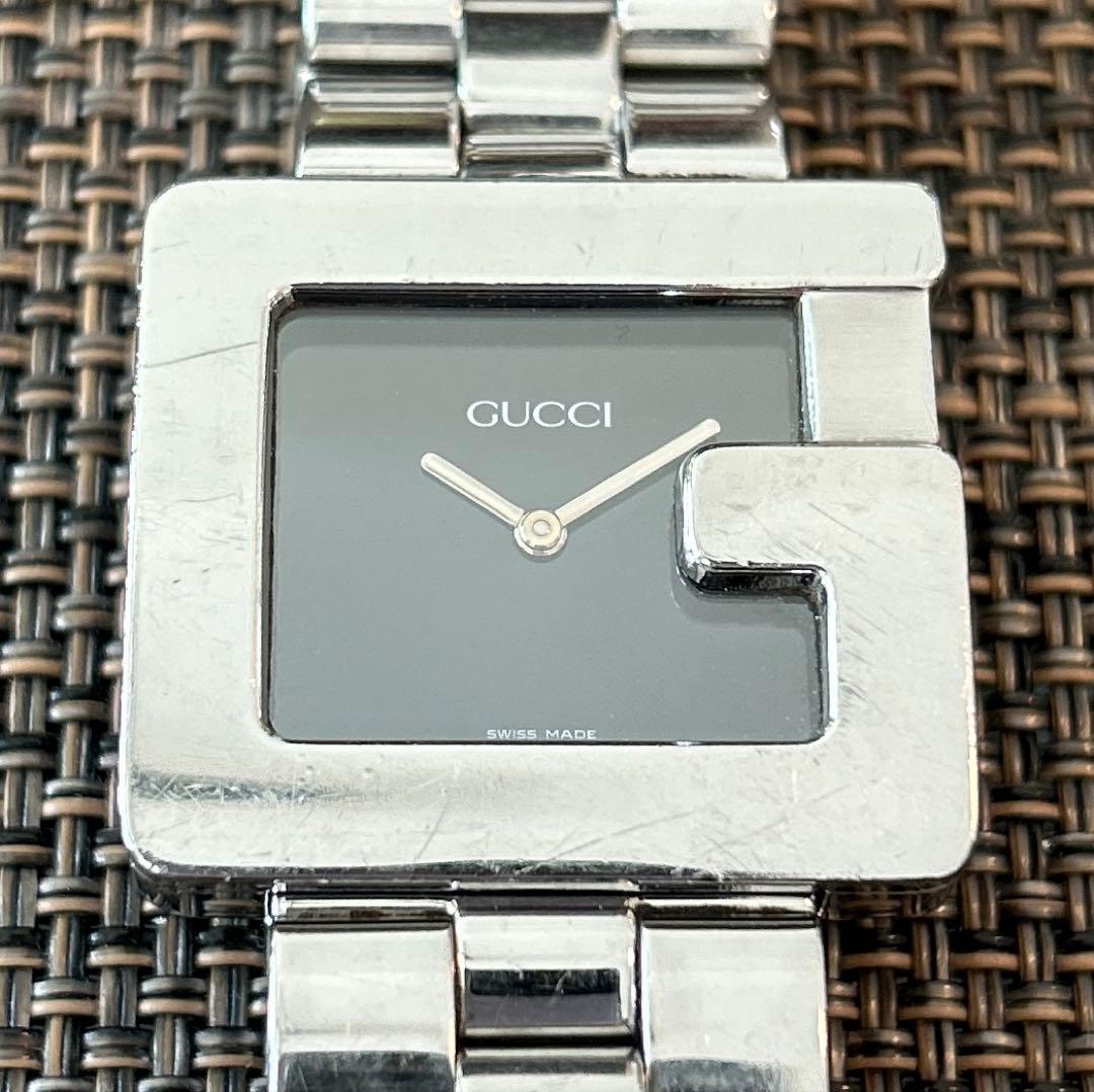 GUCCI 3600M メンズ腕時計 Gロゴスクエア クォーツ 中古