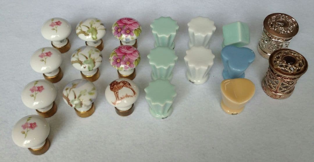 アンティーク　引き出し取っ手　つまみ　リモージュ