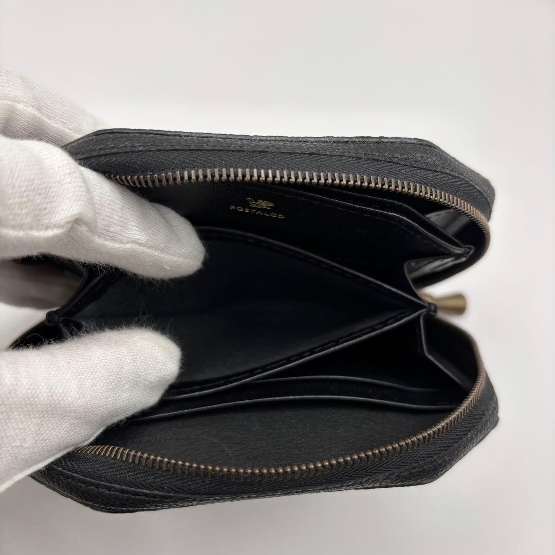 美品　POSTALCO ケトルジッパーウォレット　コンパクトウォレット　ブラック