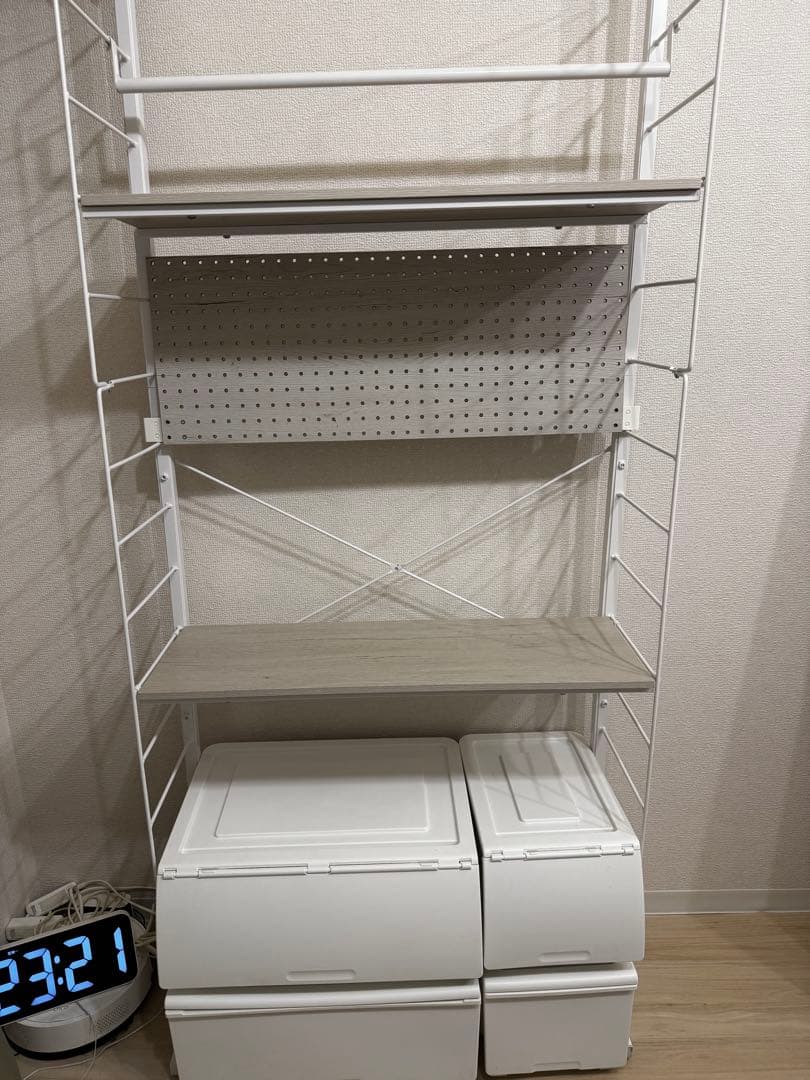 突っ張り壁面収納 Nポルダディープ(ホワイトウォッシュ)