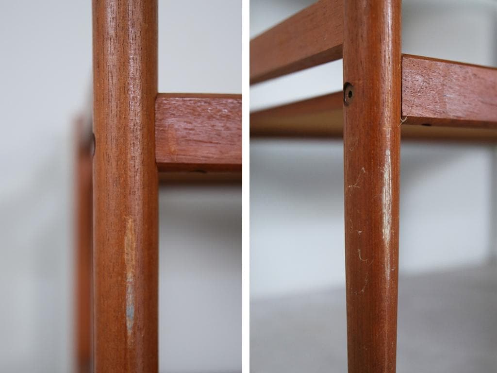 英国アンティークチーク古木キッチンワゴン/トロリーテーブル/飾り棚(89-161