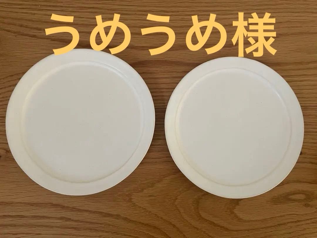 オランダパン皿2枚セット/安藤雅信 /白マット釉 /φ18/H1.5(cm)