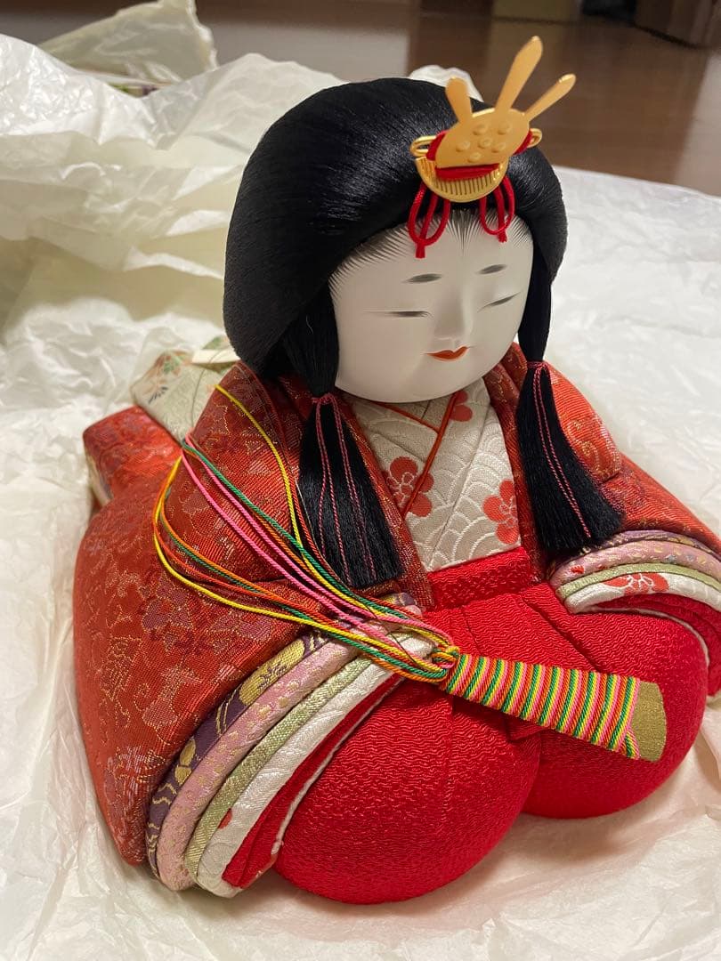雛人形　原米洲作　桃園雛　人間国宝　ひな祭り　木目込人形　桃の節句