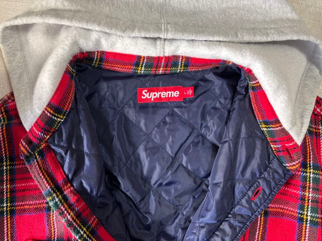 【Supreme】Tartan Flannel Hooded Shirt