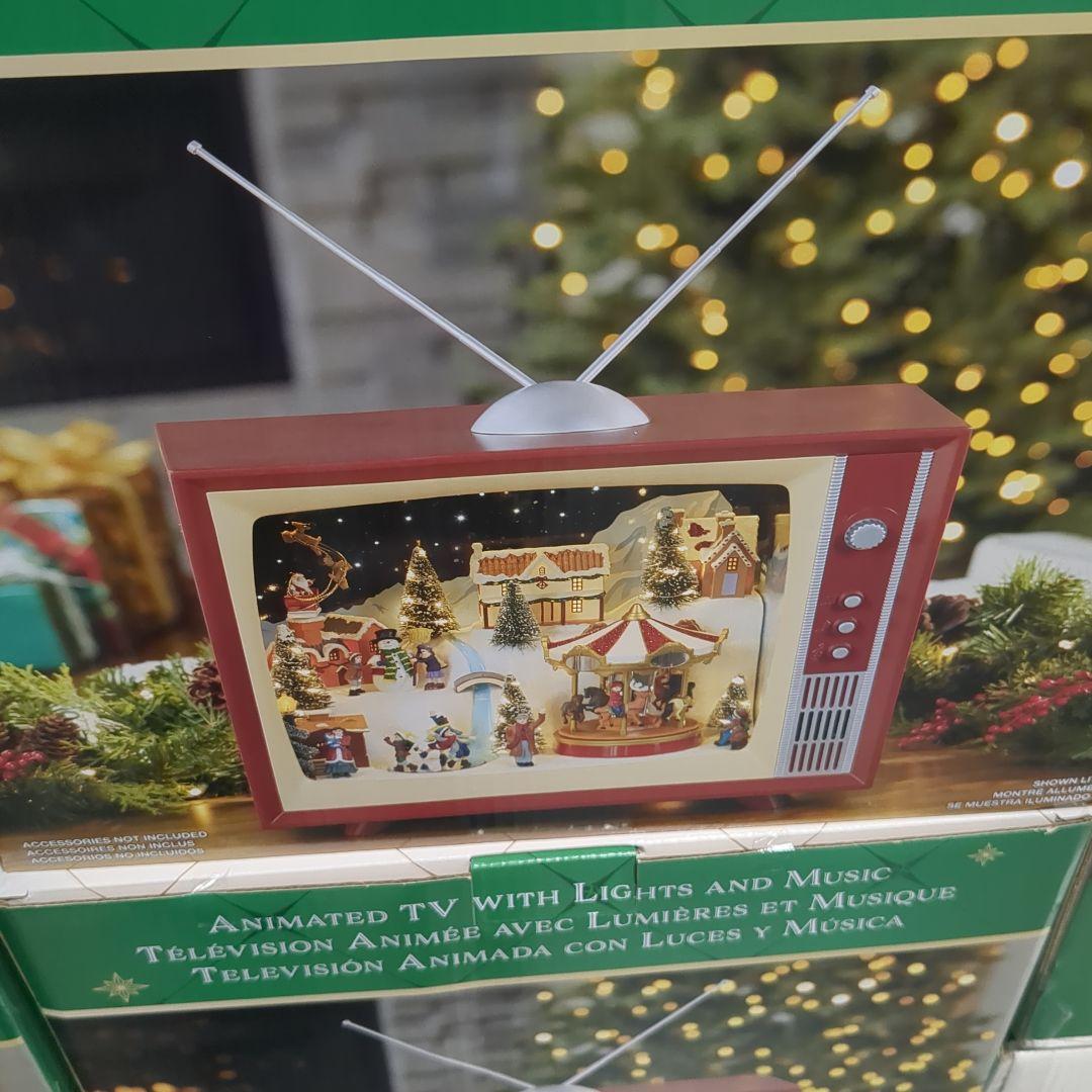 レトロテレビ型クリスマス装飾