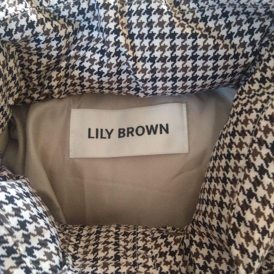 LILY BROWN recycleリボンダウン　CHECK