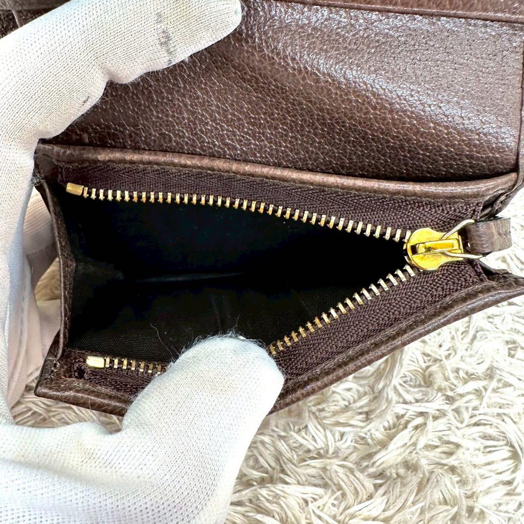 【美品】グッチ 二つ折り財布 ベージュ スプリーム ばにゃにゃ GG柄