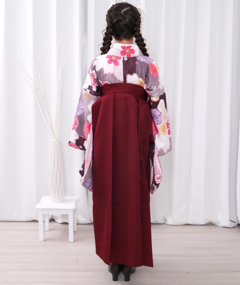 小学校＊卒業式　簡易タイプ袴3点セット　150cm