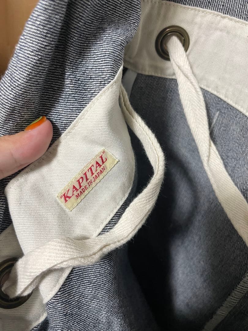 KAPITAL ネイビー サロペット デニム