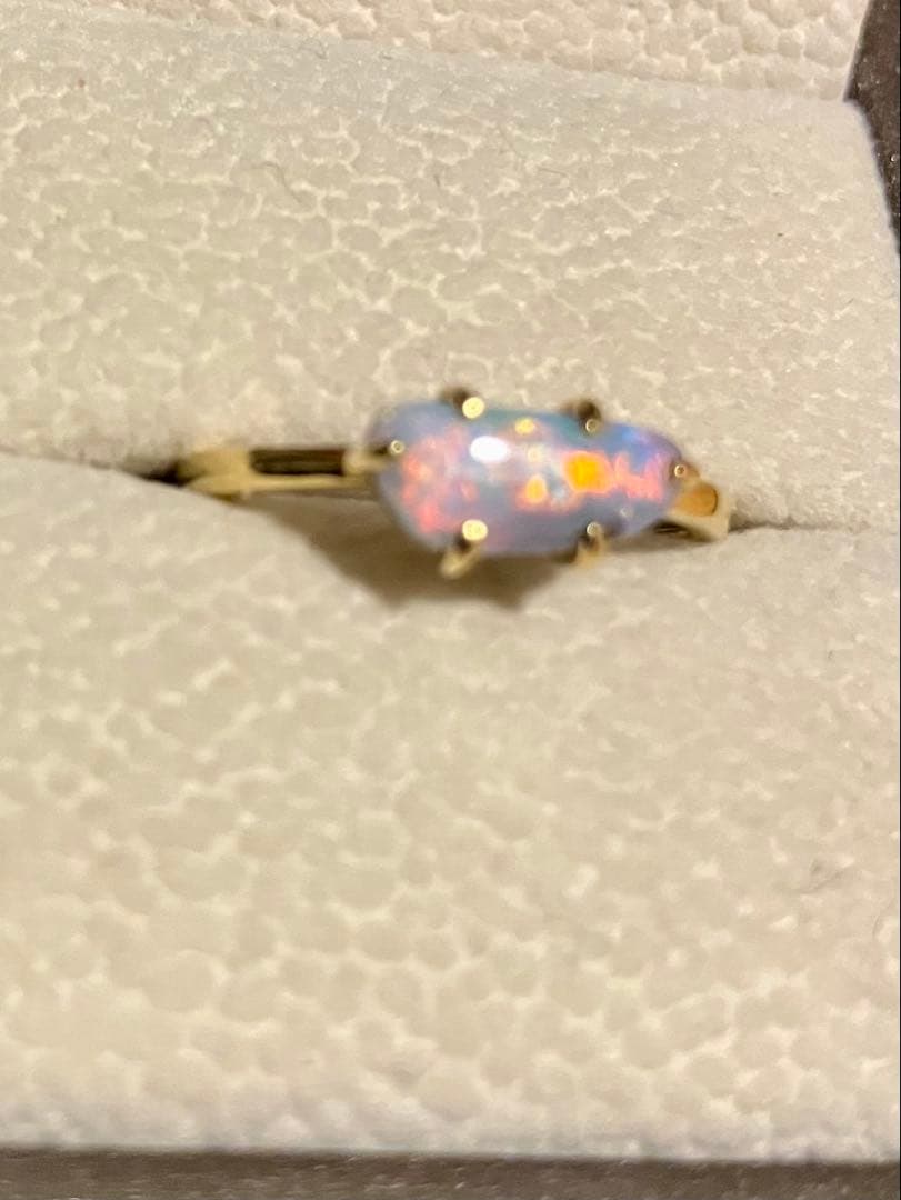 ルシェル＊K18＊美しいボルダーオパールリングです