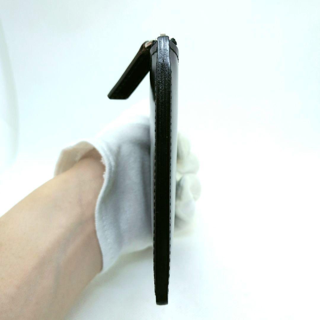 【極美品 現行モデル】土屋鞄　コードバン　Lファスナー　ミニ財布　馬革　ブラック