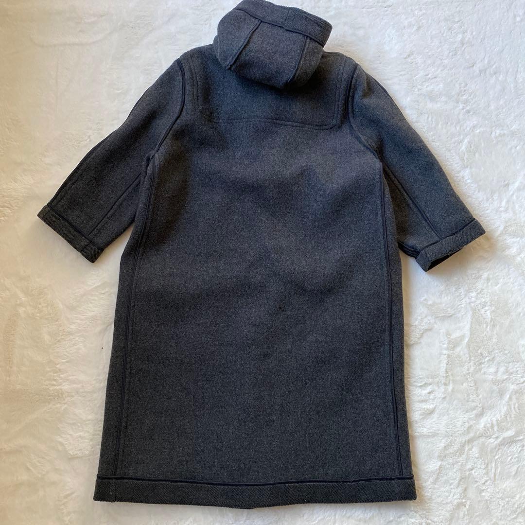 SHIPS ウールヘリンボーン ロング ダッフルコート イギリス製 グレー