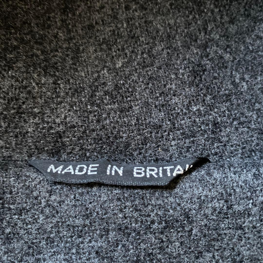 SHIPS ウールヘリンボーン ロング ダッフルコート イギリス製 グレー