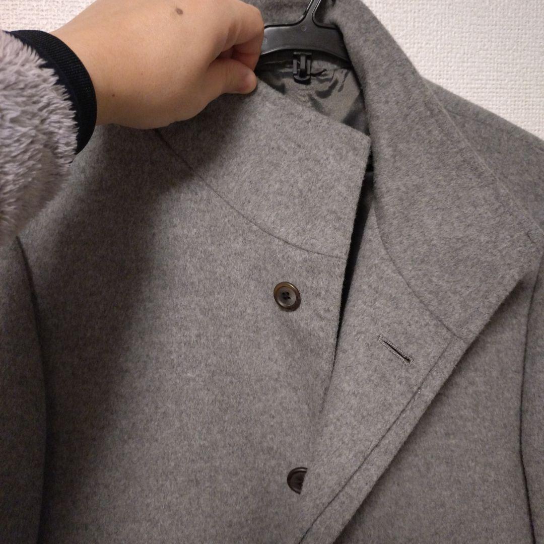 【値下げ】コムサメン／アンゴラ ウールビーバー加工 イタリアンカラーコート