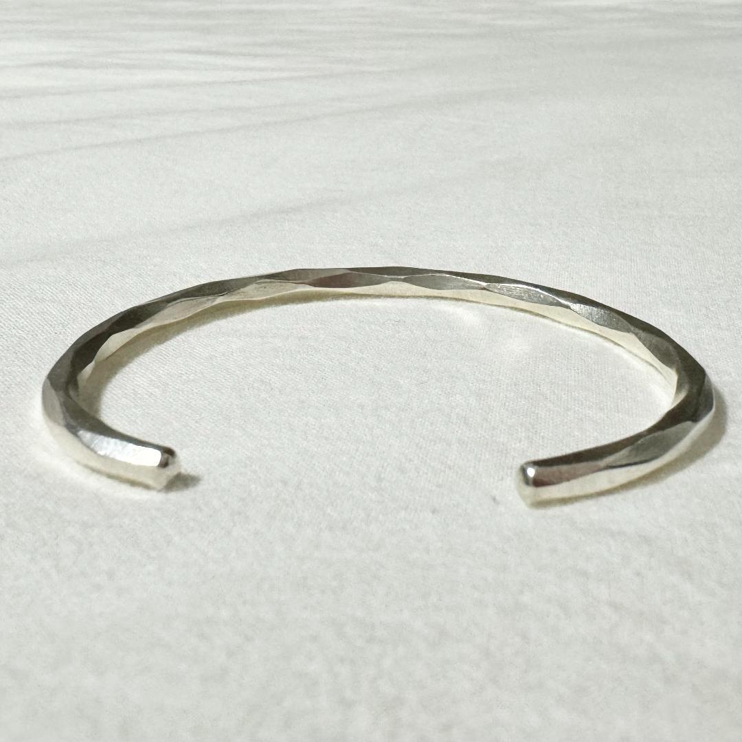 【新品】カレンシルバー バングル タイ北部 カレン族 ハンドメイド③3/