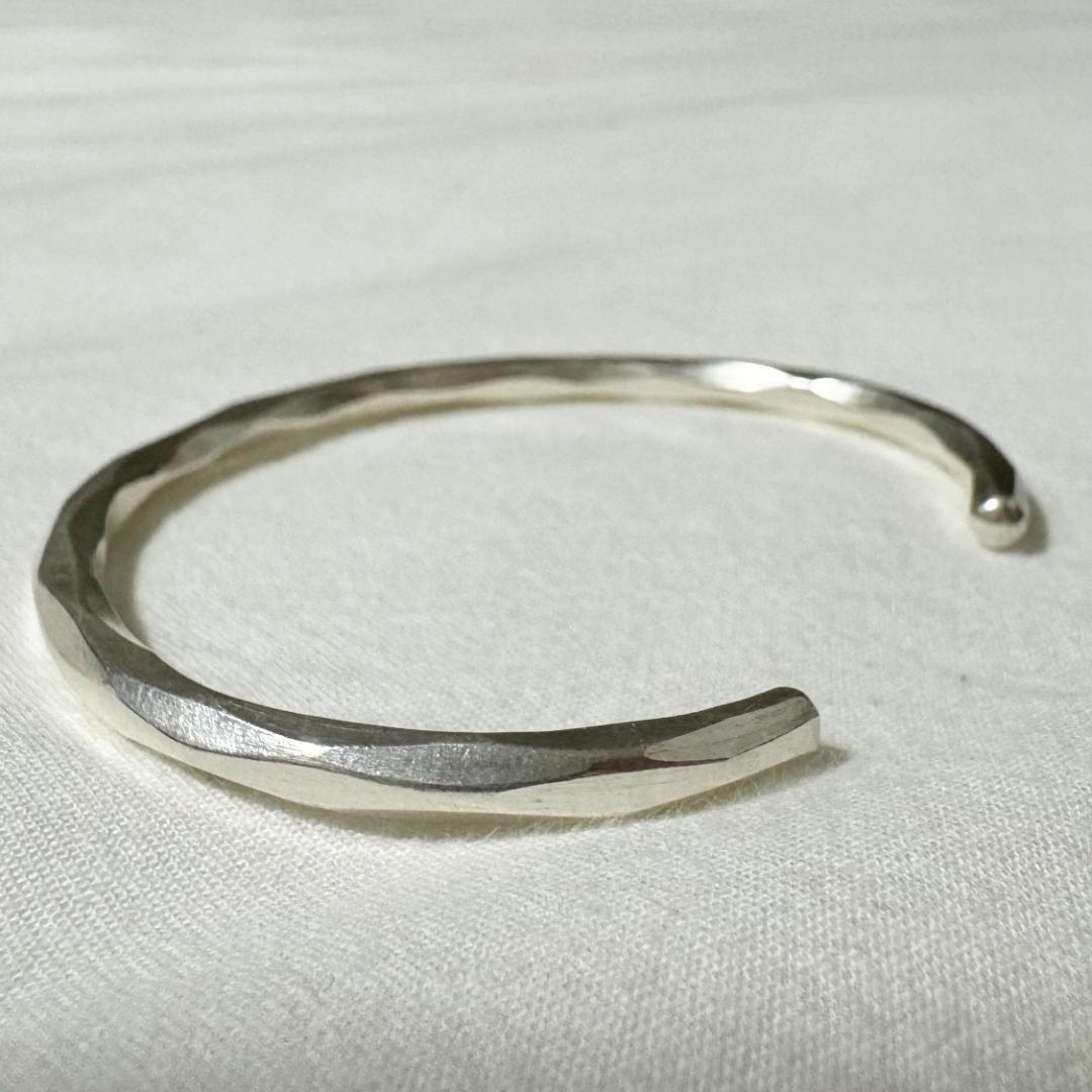 【新品】カレンシルバー バングル タイ北部 カレン族 ハンドメイド③3/