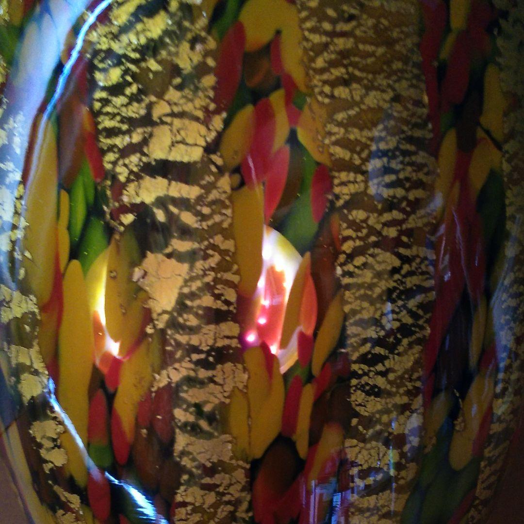 ガラス   花瓶    大きな花瓶   昭和レトロ
