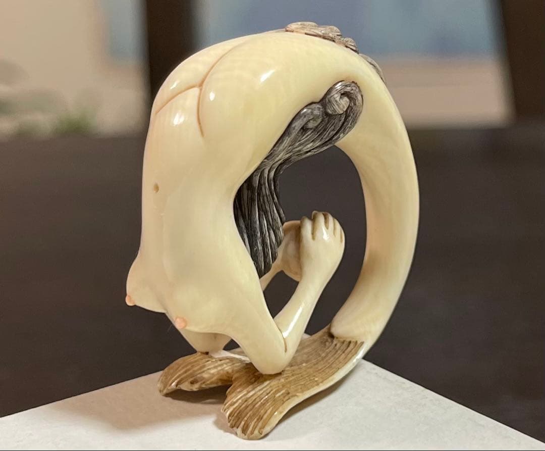 『人魚』 根付 　　（提げ物 /緒締め /帯留め /Netsuke）