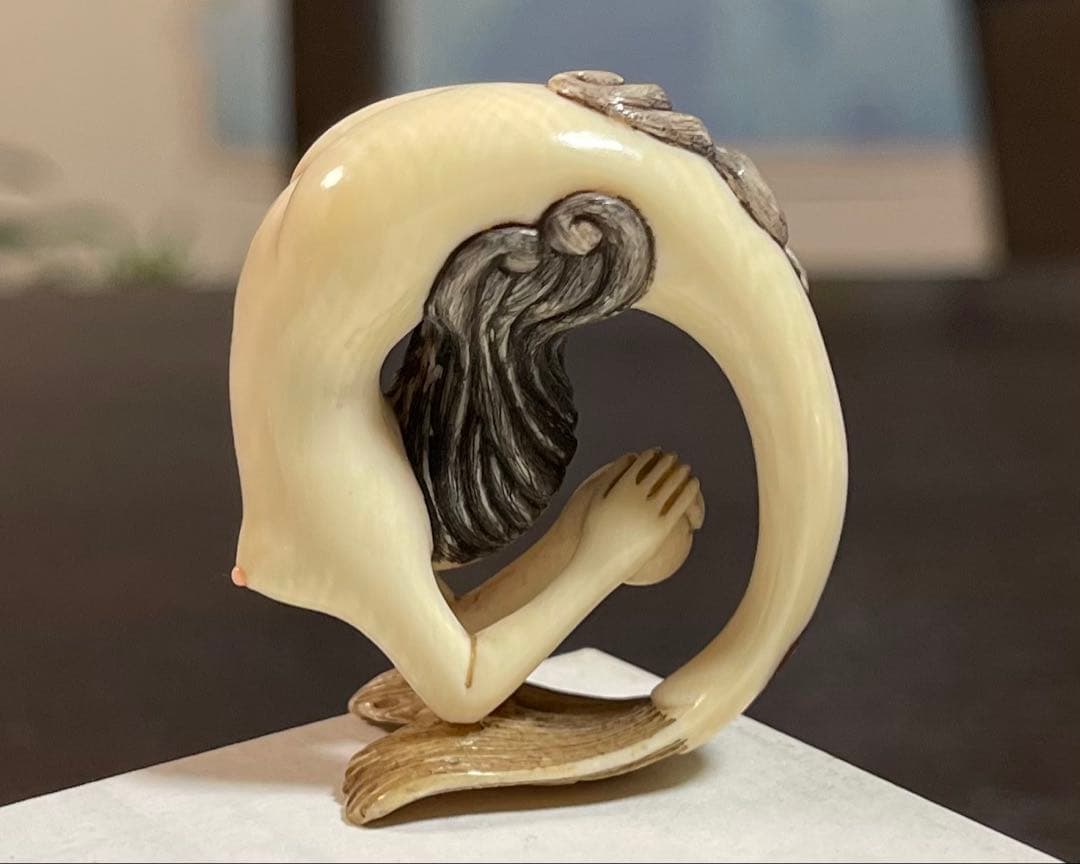 『人魚』 根付 　　（提げ物 /緒締め /帯留め /Netsuke）