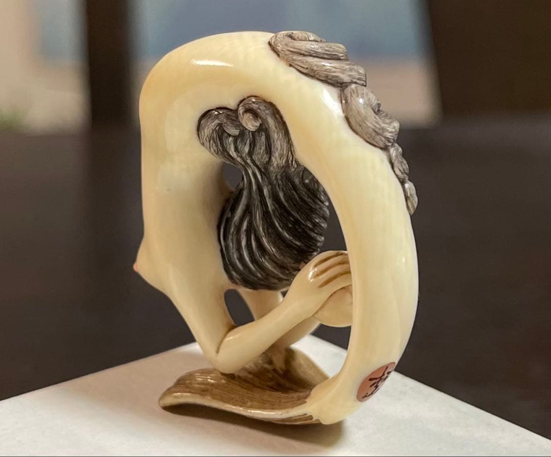 『人魚』 根付 　　（提げ物 /緒締め /帯留め /Netsuke）
