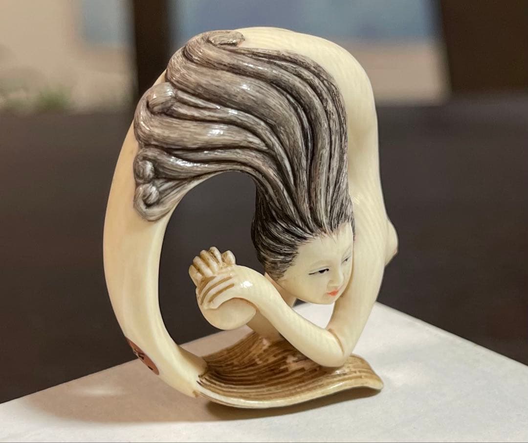 『人魚』 根付 　　（提げ物 /緒締め /帯留め /Netsuke）