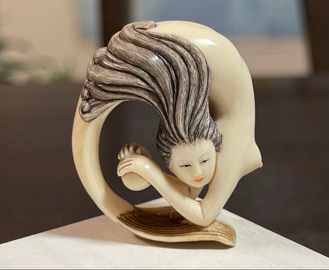 『人魚』 根付 　　（提げ物 /緒締め /帯留め /Netsuke）