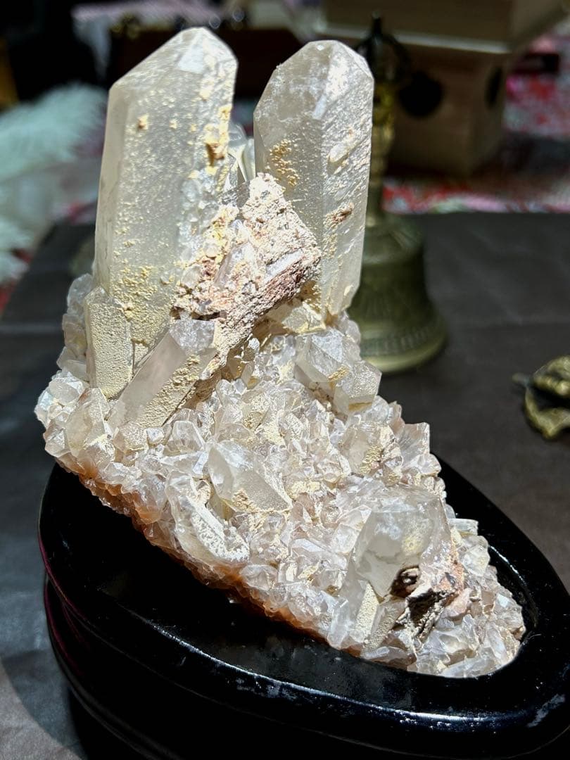 ☆別格高級品！レムリアンシード　クラスター　水晶　原石　帝王秘宝！極美