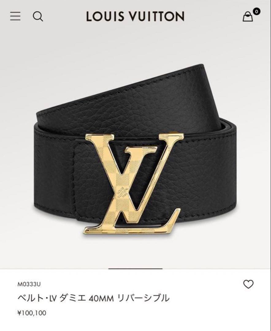 LOUIS VUITTON ルイヴィトン ベルト・LV ダミエ