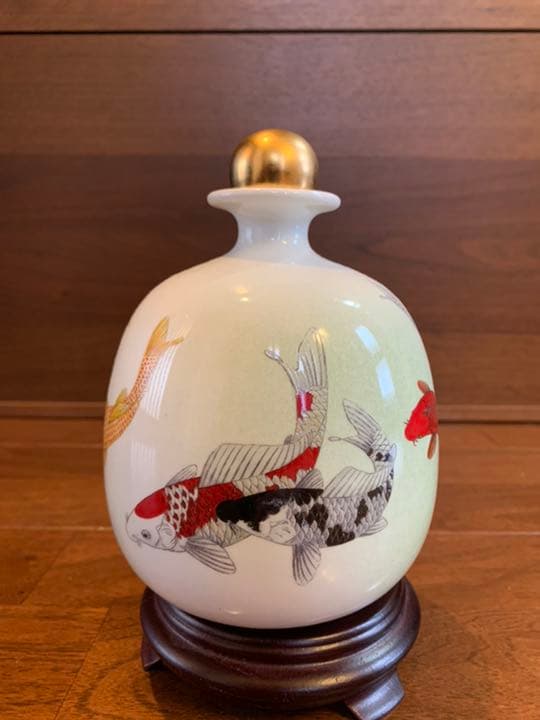 【最終セール・超美品】錦鯉園　徳利