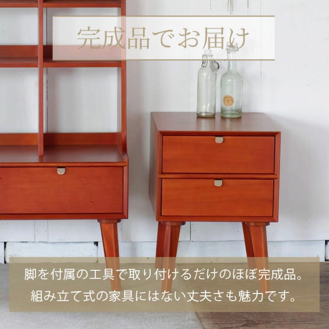 E 新品 サイドテーブル 北欧 収納 テーブル 小物入れ リビング収納 天然木
