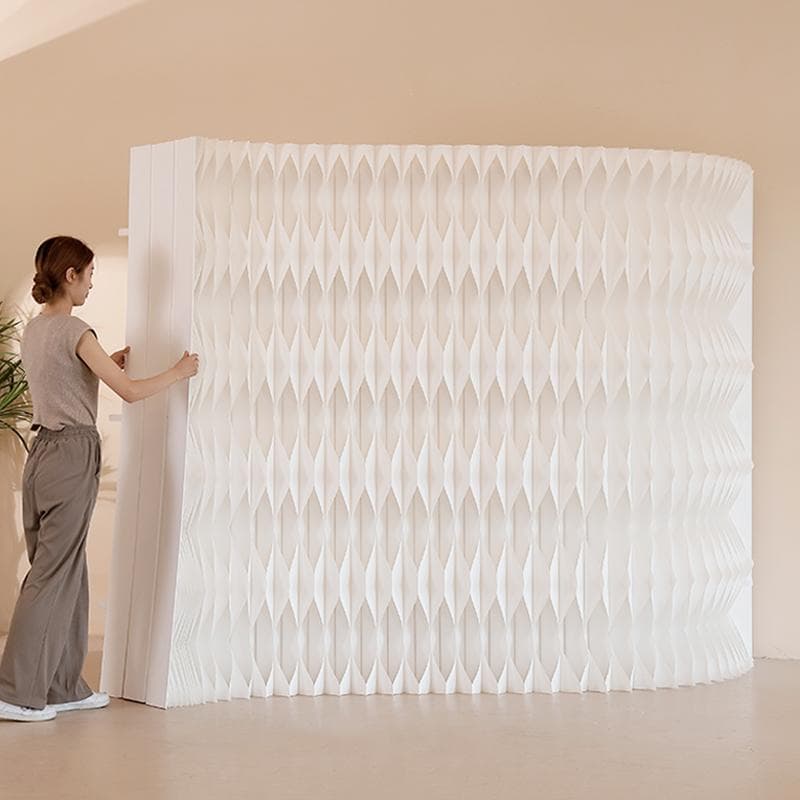 パーテーション間仕切り折り畳み式高さ2ｍ長さ4-5ｍ組立不要ついたて目隠し