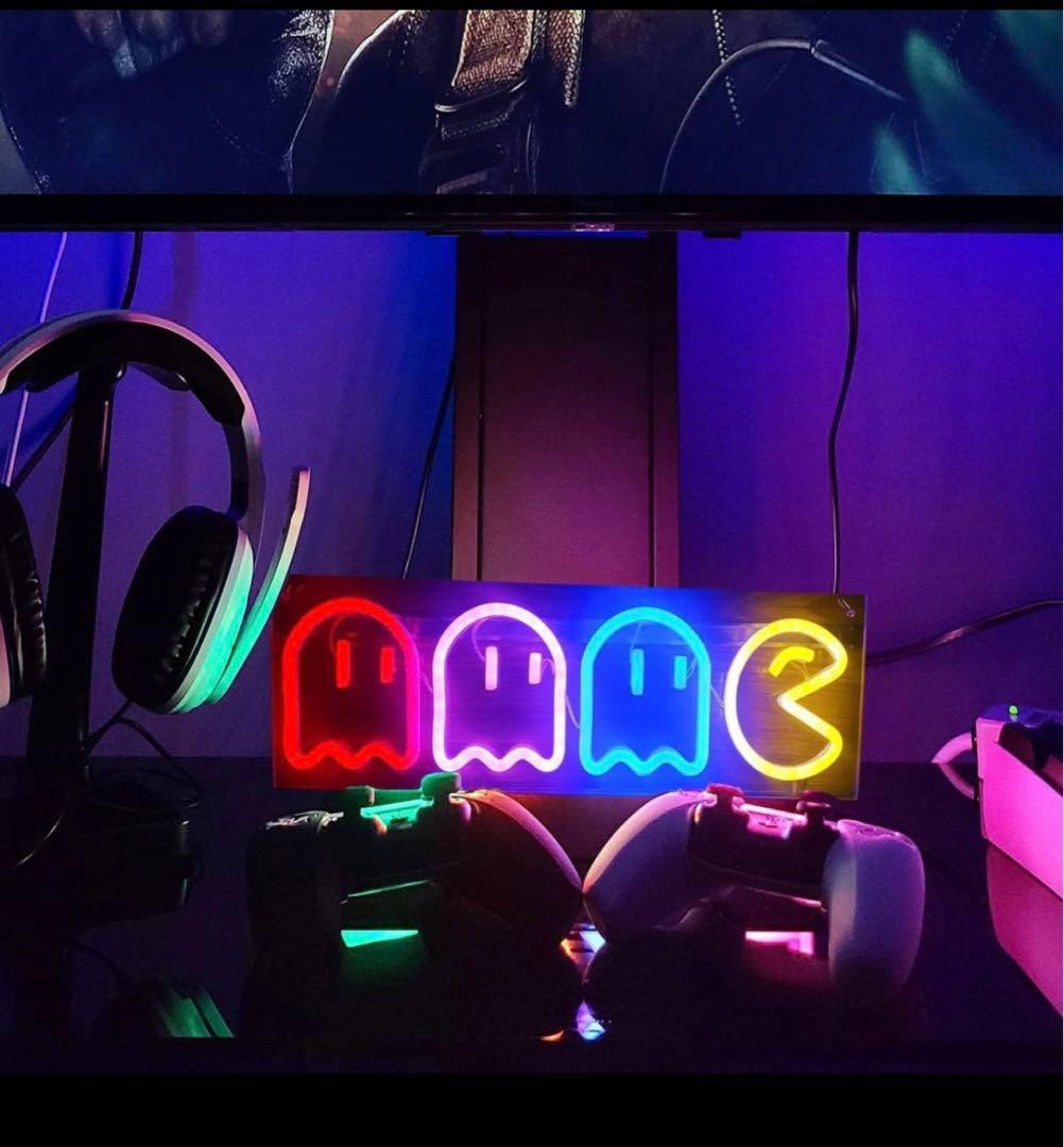 ネオンサイン アーケードゲーム LED看板 レトロ 視認性抜群 オーダーメイド
