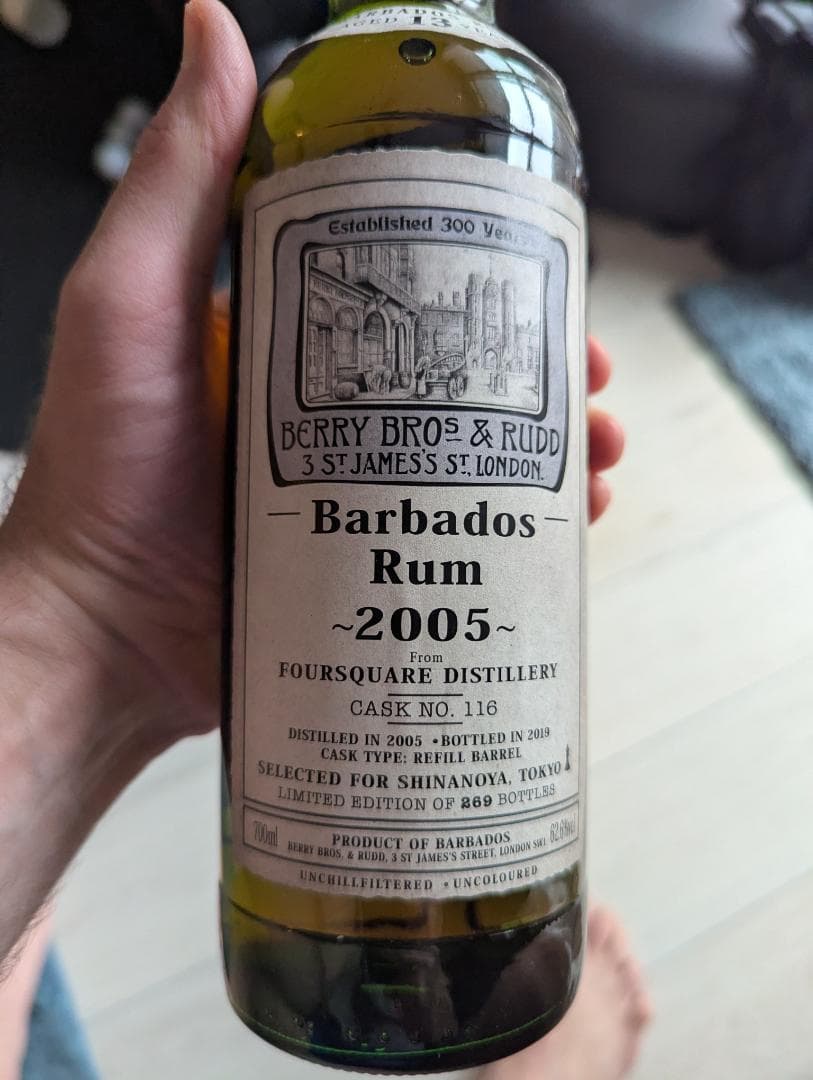 Berry Bros. & Rudd Barbados Rum 2005 ラム酒