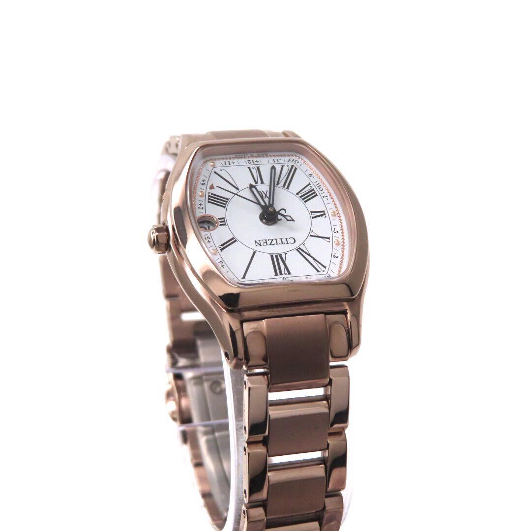 美品 ES9354 51A クロスシー 電波ソーラー シチズン 時計 トノー